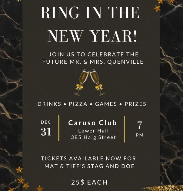 Mat & Tiff\u2019s New Years Eve Stag and Doe\u2728\ud83d\udc8d\ud83e\udd42\ud83e\udea9