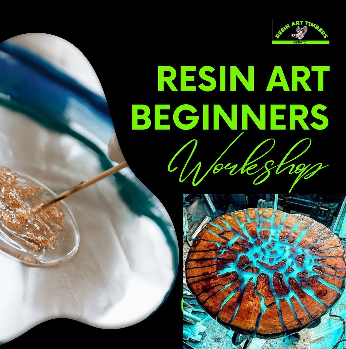 MELBOURNE VICTORIA -BEGINNERS RESIN ART CLASSES 4.30PM & 7.30PM