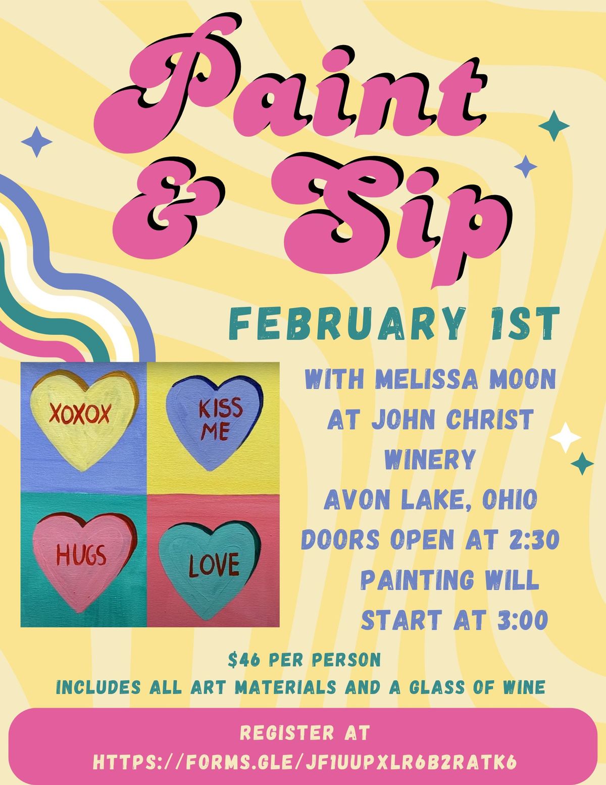 Paint & Sip Candy Hearts 