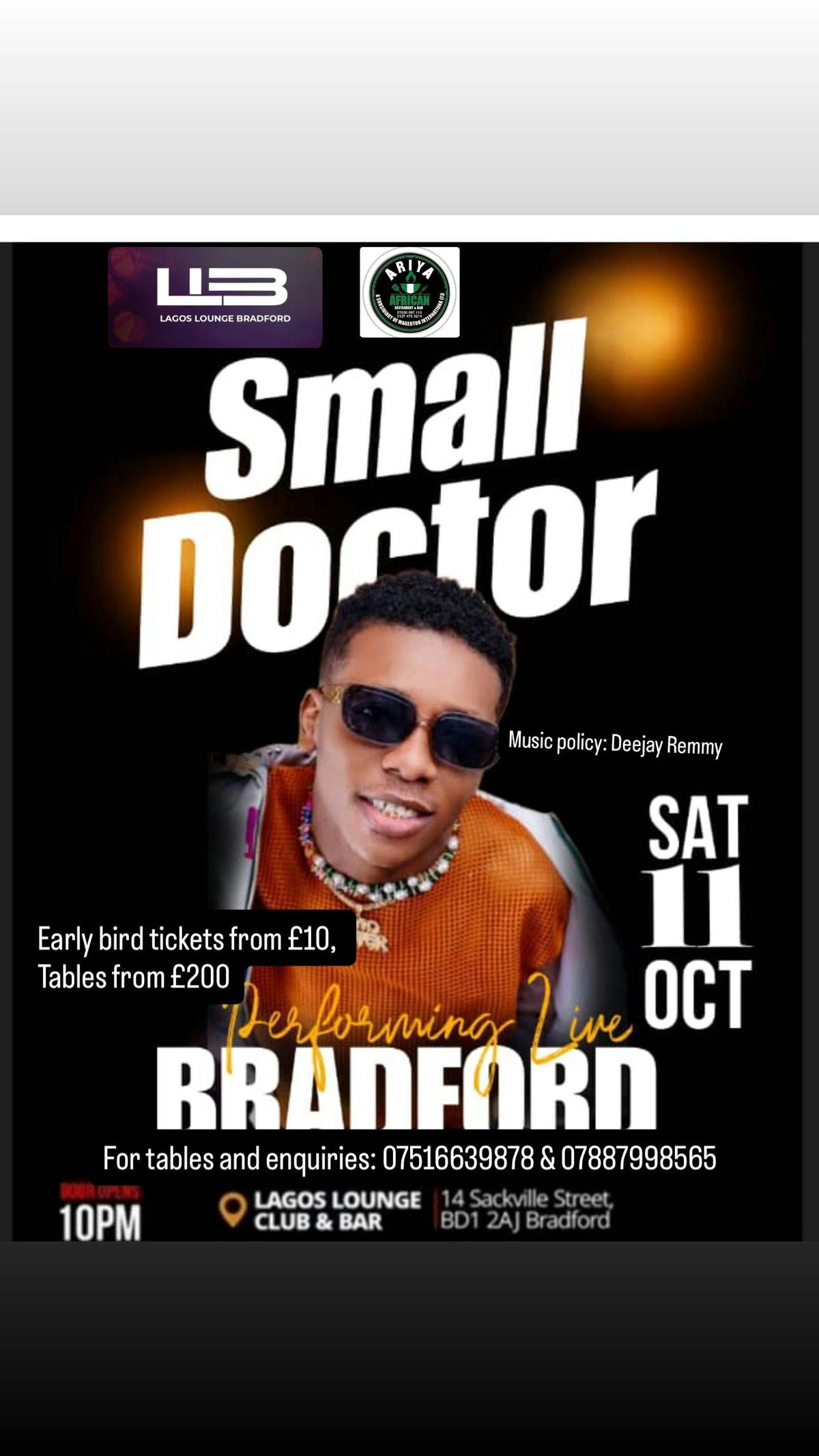 Small Doctor live in Bradford