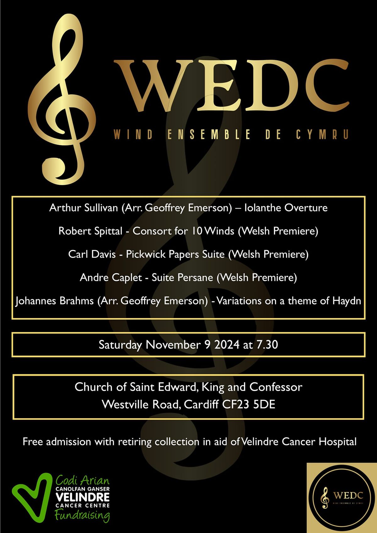 Wind Ensemble De Cymru Annual Concert