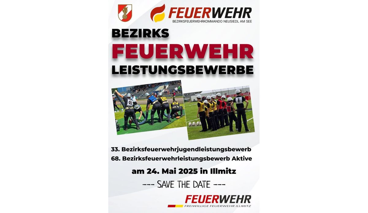 Bezirksfeuerwehrleistungsbewerbe Jugend + Aktive \/ SAVE THE DATE