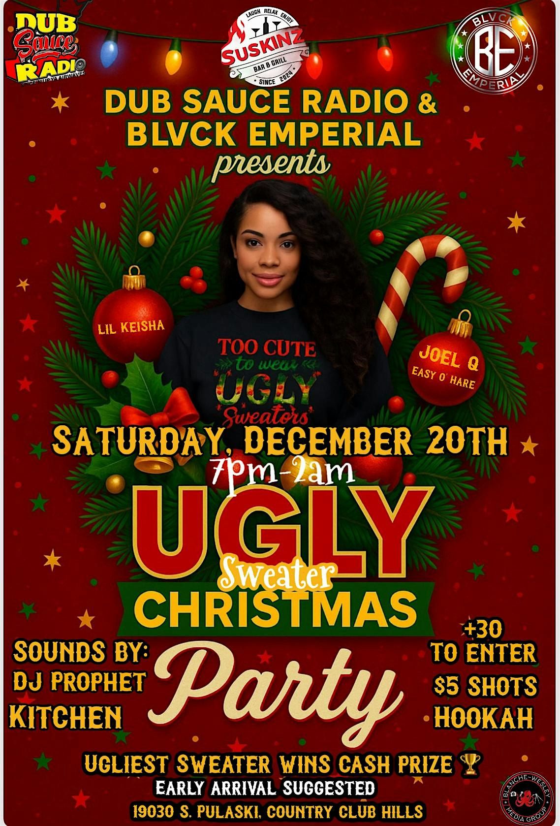 DubSauce radio & BLVCK Emperial presents : \u201c Ugly Christmas Sweater Party\u201d