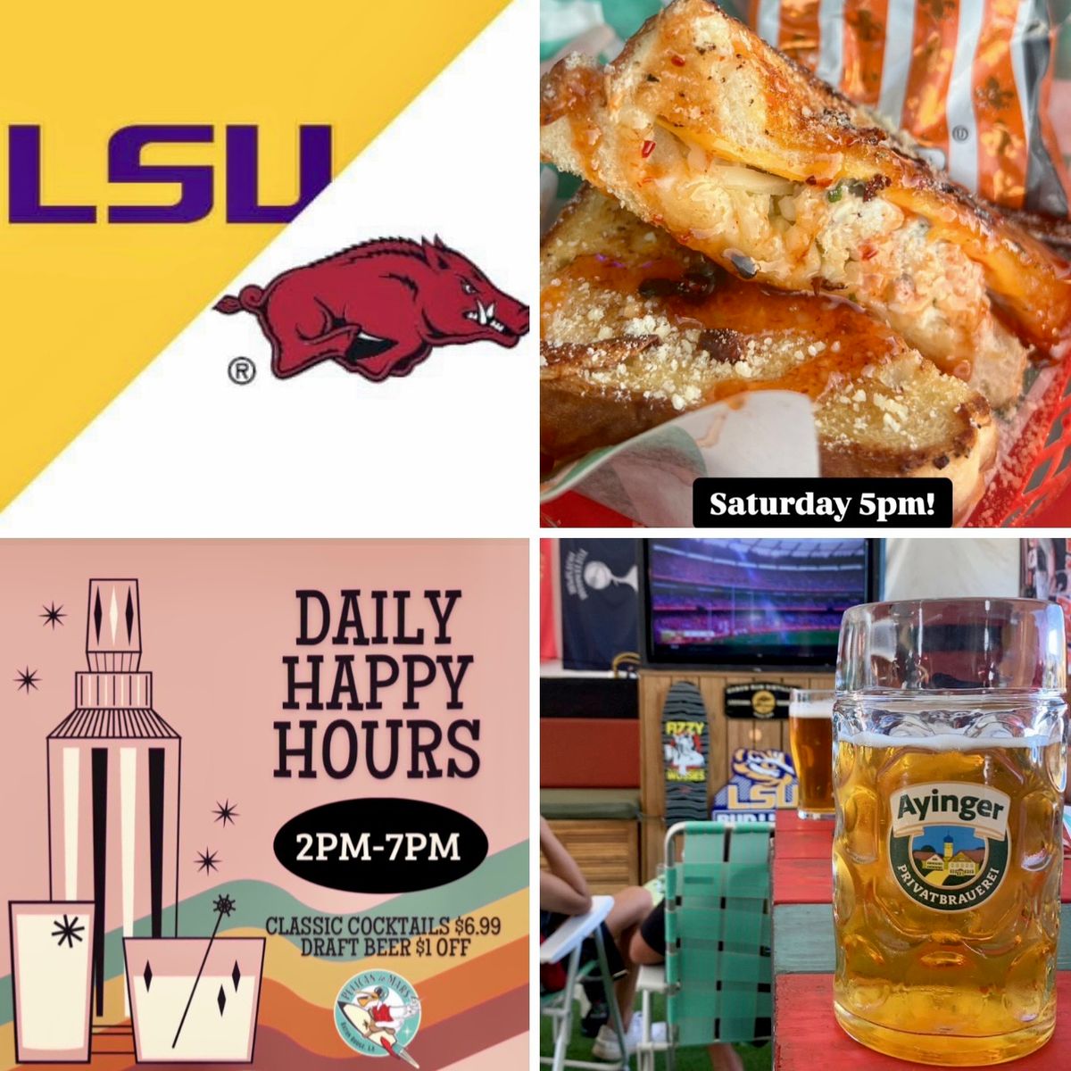 LSU vs Arkansas Tailgate Party!! 