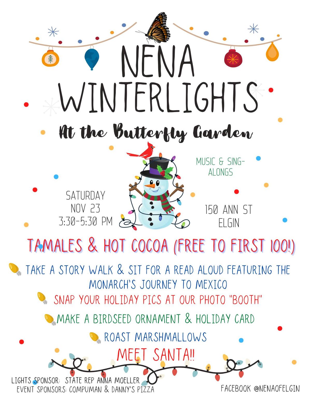 WinterLights at the NENA Butterfly Garden