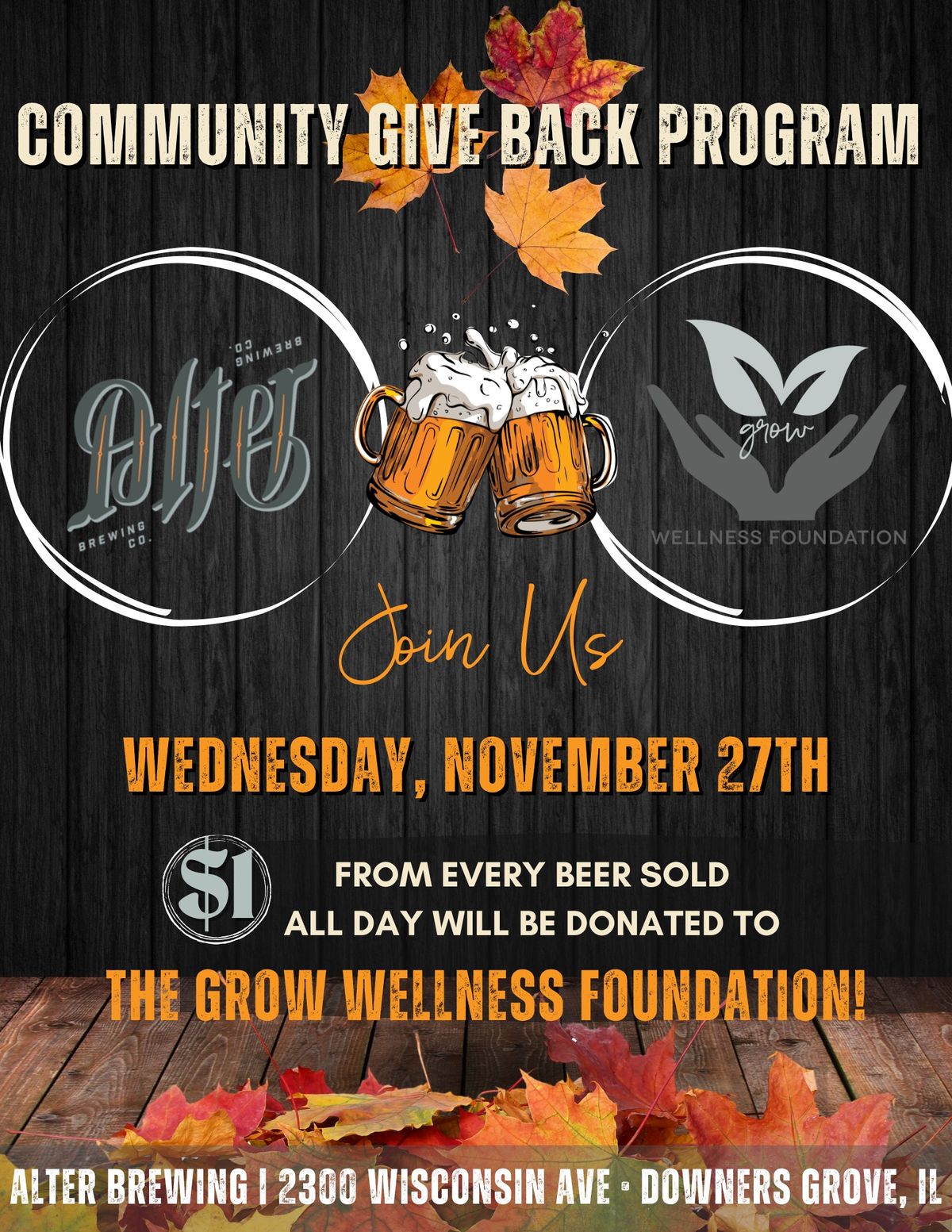 Community Give Back at Alter Brewing