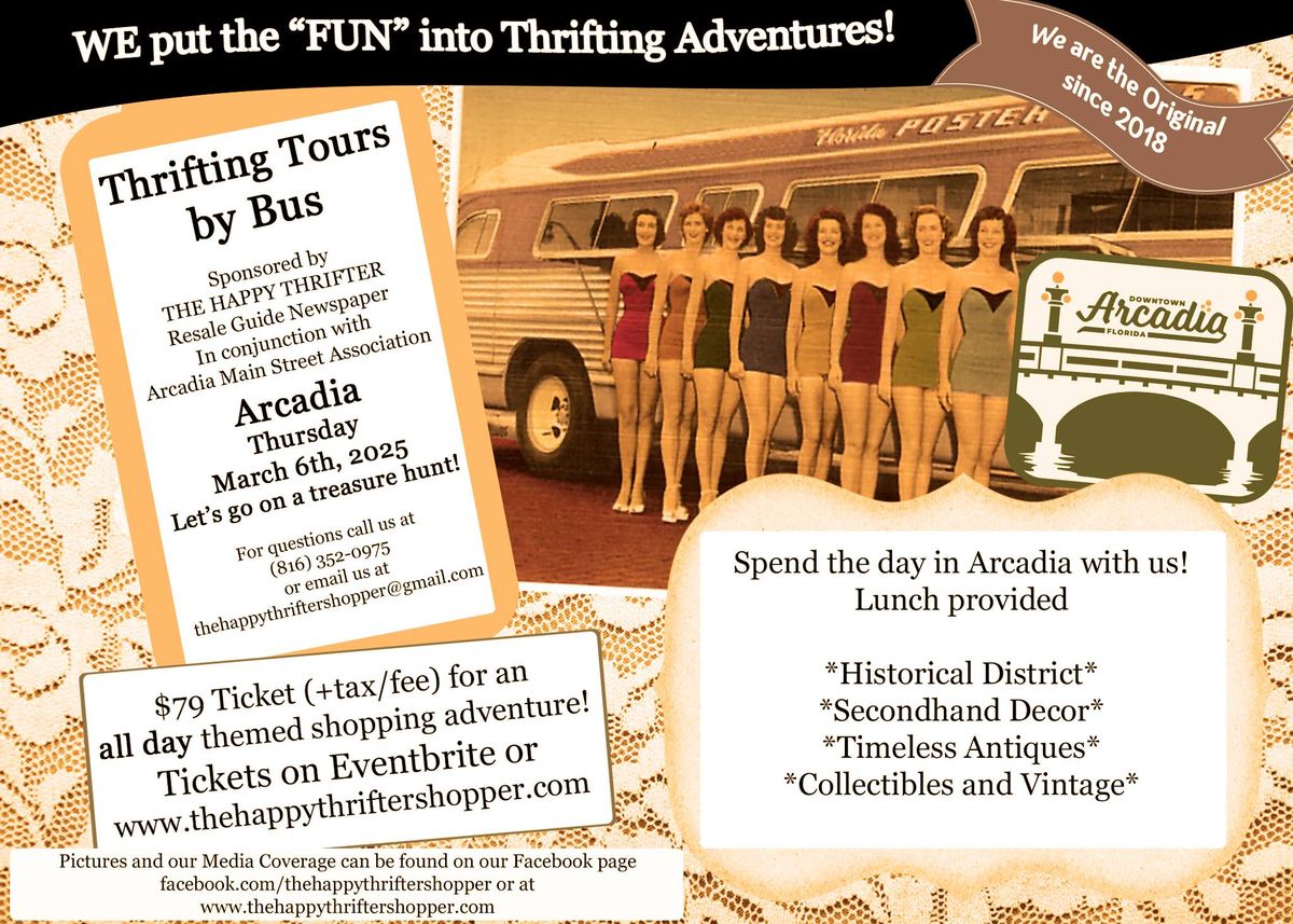 Thrifting Tours by Bus Arcadia (Treasure Hunt)-Mystery Resale Shopping Bus Tour