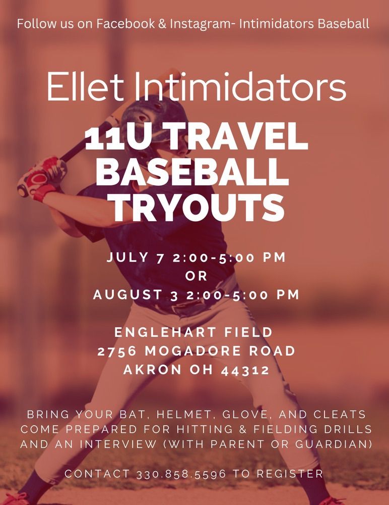 11u Intimidators Baseball Tryouts