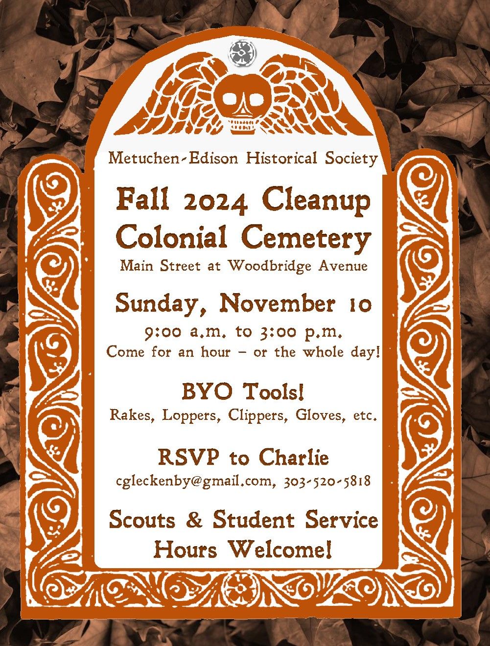 Colonial Cemetery Fall 2024 Cleanup