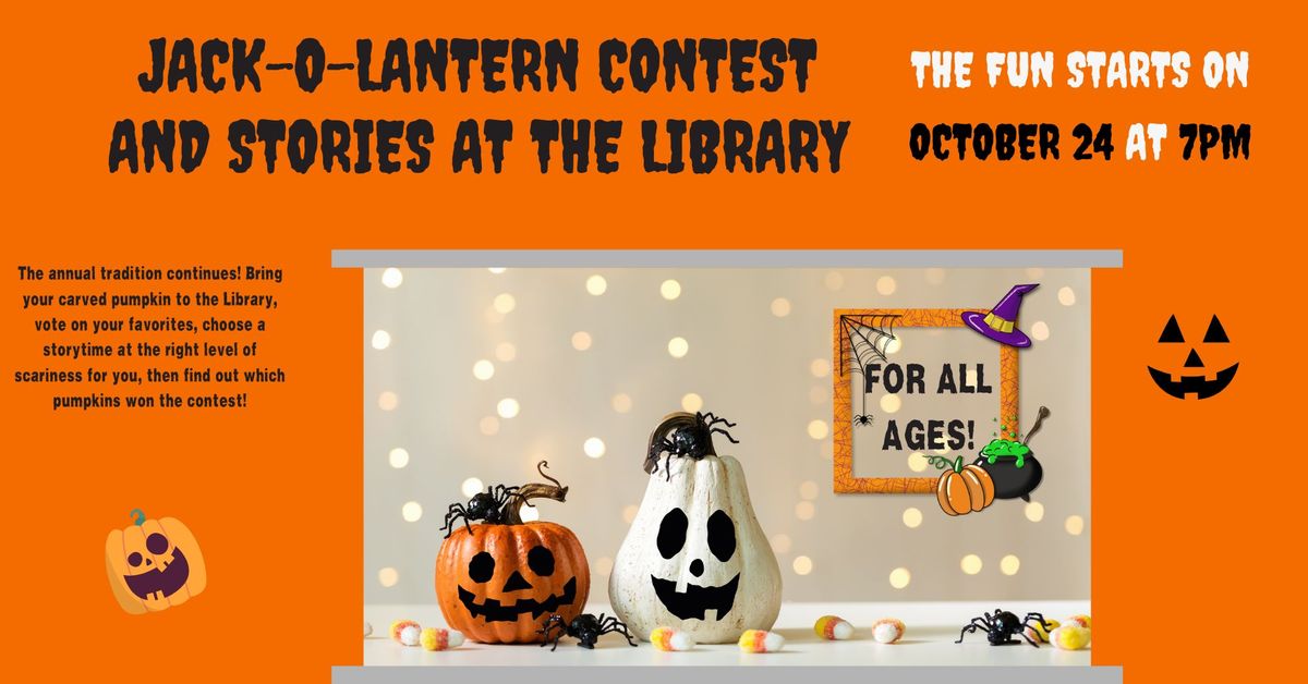 Jack-O-Lantern Contest and Stories at the Library