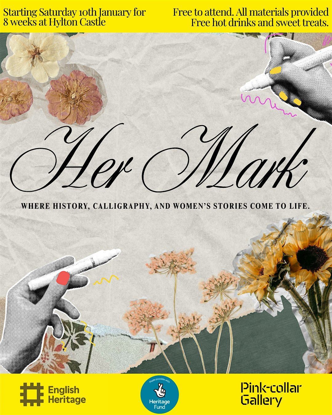 Her Mark - Free Workshops at Hylton Castle.