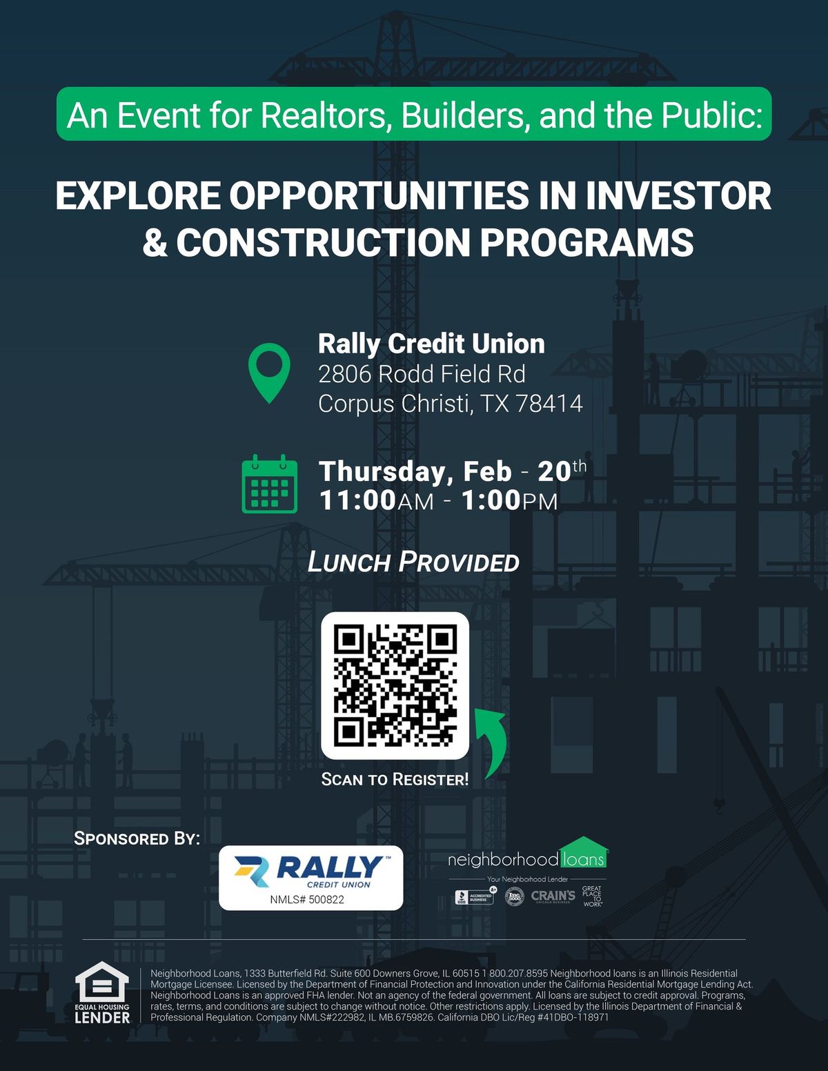 Explore Opportunities in Investor & Construction Programs 