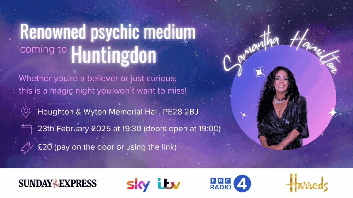 An Evening of Psychic Mediumship with Samantha Hamilton in Huntingdon