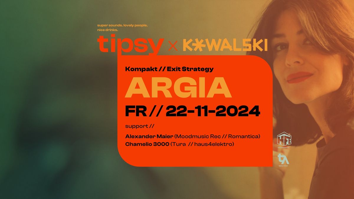 tipsy.klub w\/ ARGIA (Kompakt \/ Exit Strategy), Alexander Maier, Chamelio3000