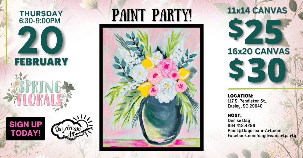 Spring Florals Paint Party