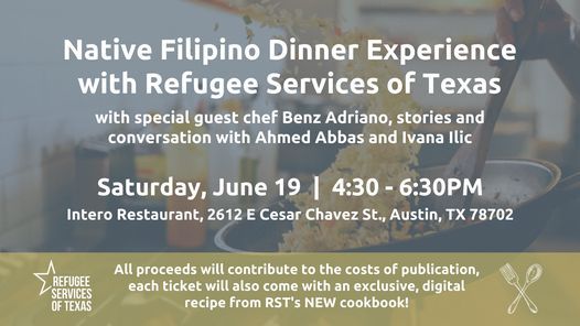Native Filipino Dinner Experience with Refugee Services of Texas
