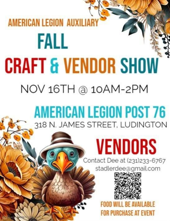 Amer. Legion Auxiliary - Ludington Fall Craft & Vendor Show