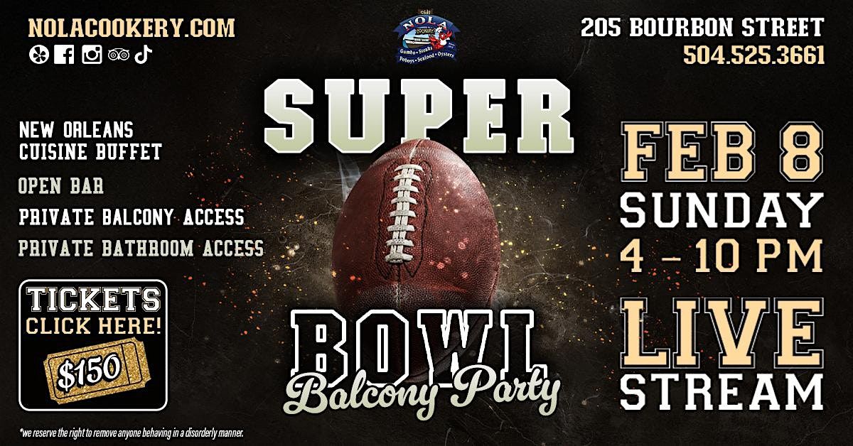 Super Bowl Watch Party @ NOLA Cookery