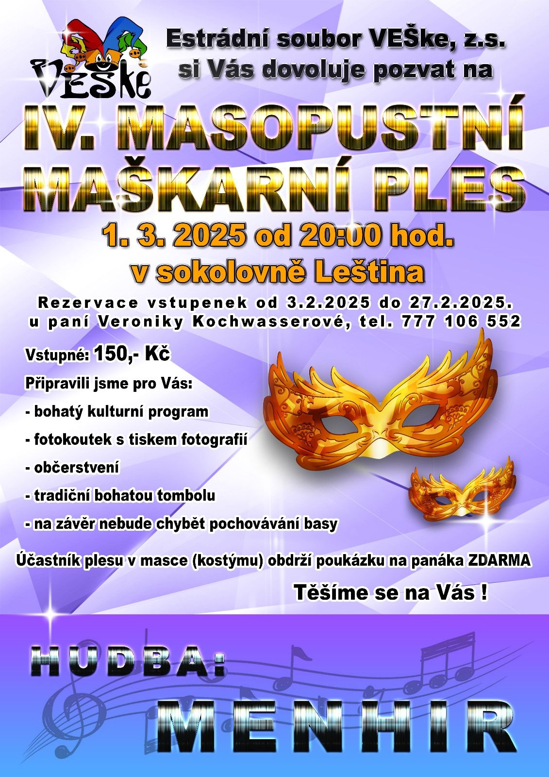 IV. MASOPUSTN\u00cd MA\u0160KARN\u00cd PLES