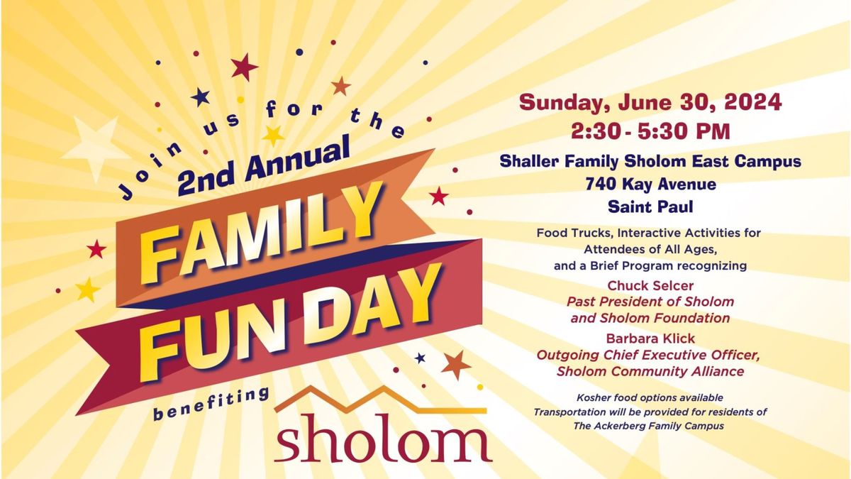 Sholom's 2nd Annual Family Fun Day