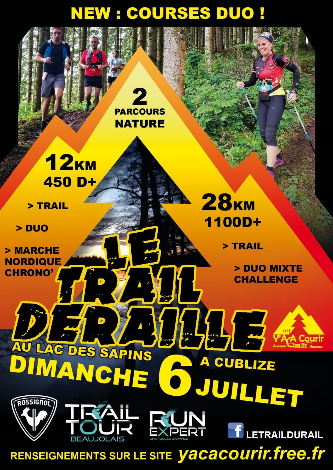 Le trail D\u00e9raille au Lac des Sapins