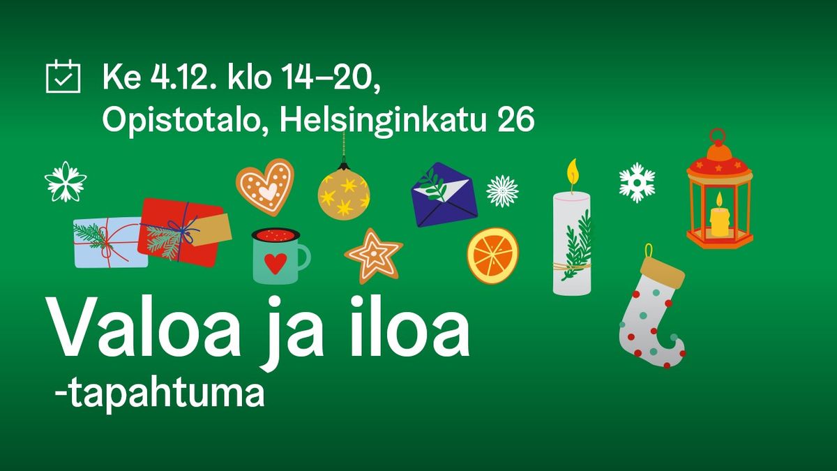 Valoa ja iloa-joulutapahtuma 4.12.