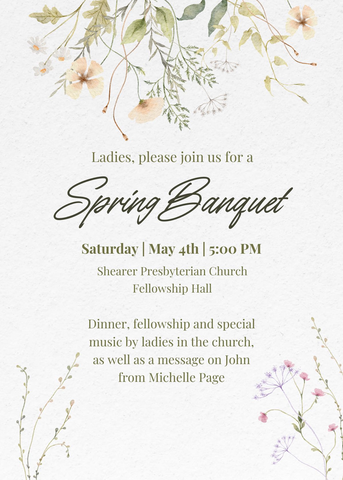 Ladies Spring Banquet 2024