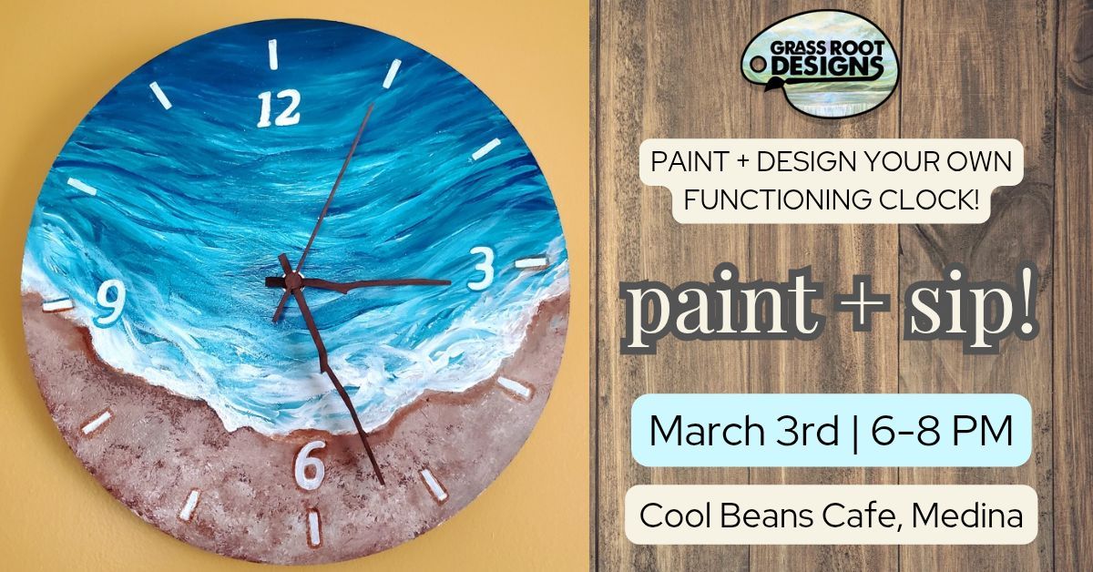 Ocean Clock Paint Party at Cool Beans Cafe