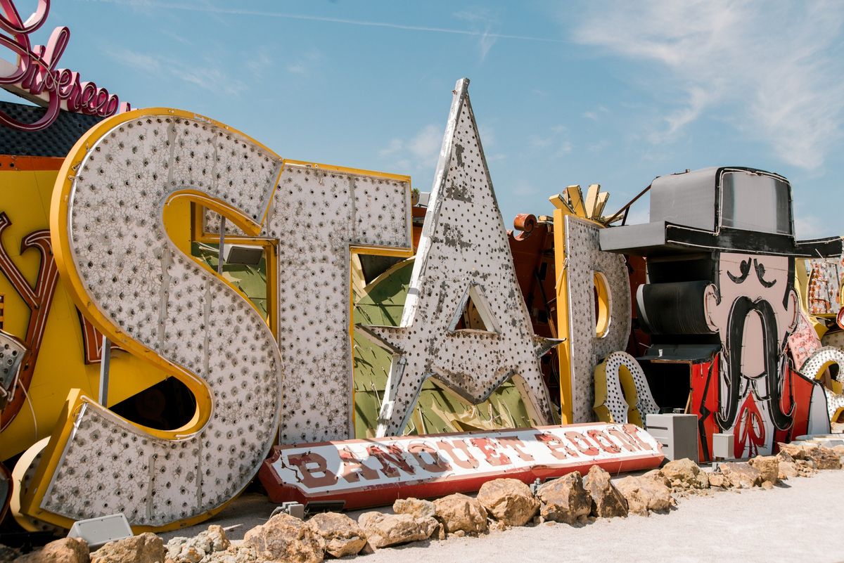 Styled SHOOTS by Southern Bride - Neon Museum Las Vegas Elopement Photo Walk 