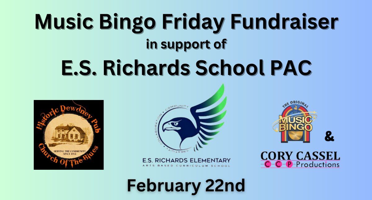 Music Bingo Saturday Fundraiser with Cory Cassel in support of the E.S Richards School PAC