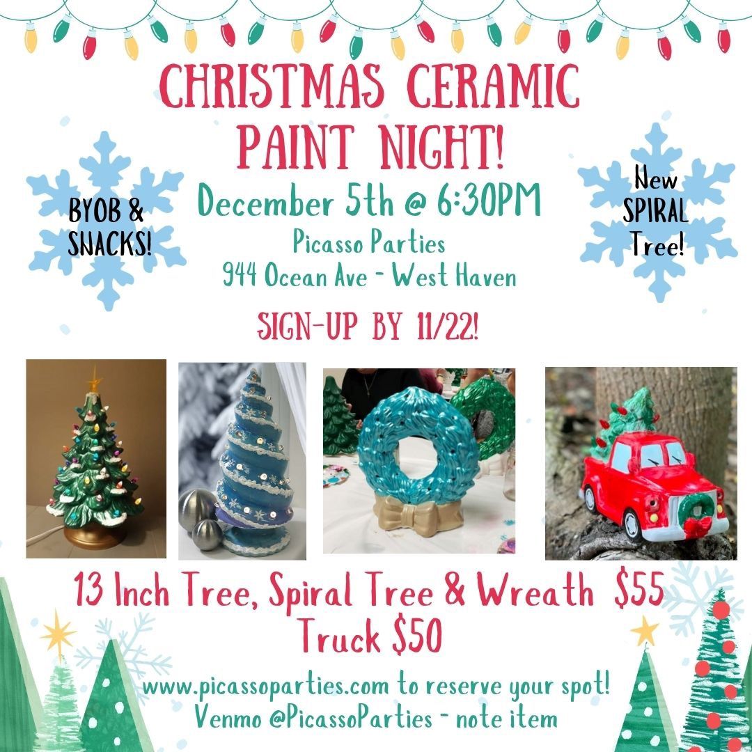 Christmas Ceramic Paint Night 