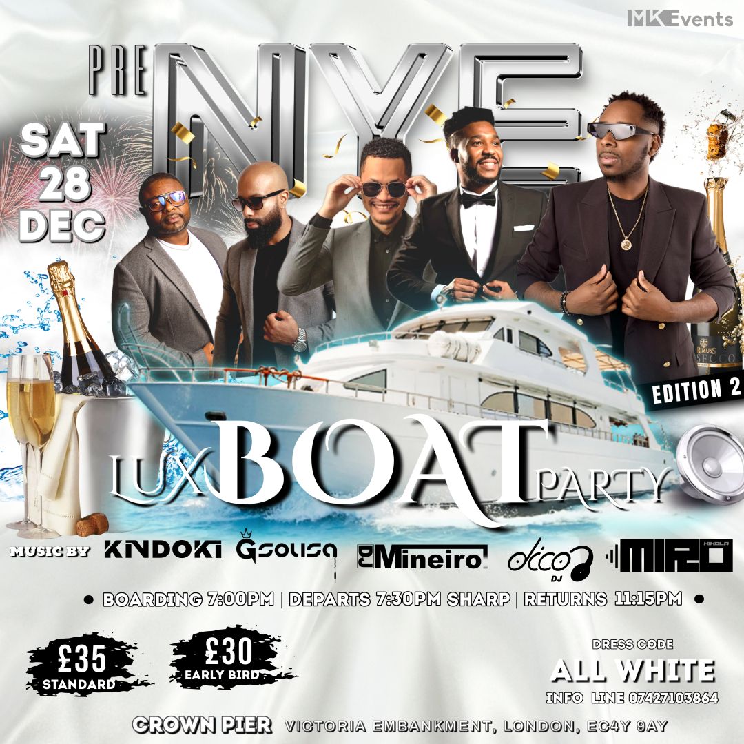 PRE - N Y E | LUX BOAT PARTY | ALL WHITE 