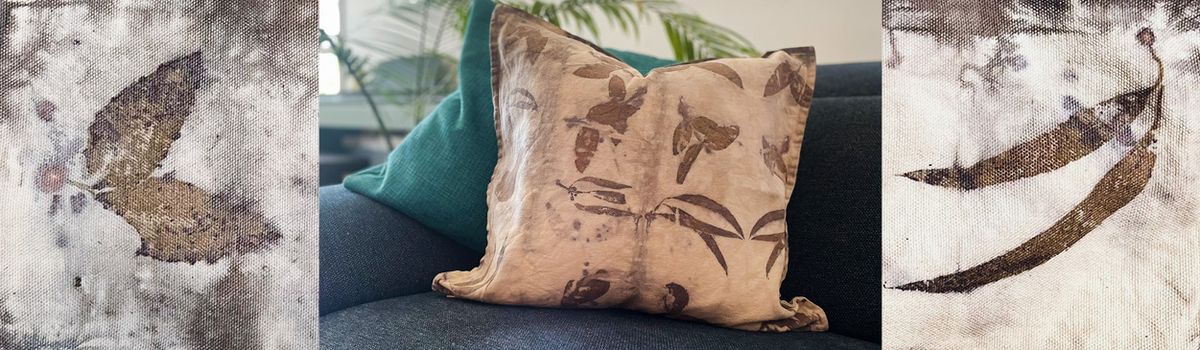 Eco-dye cushion cover with Louise Upshall