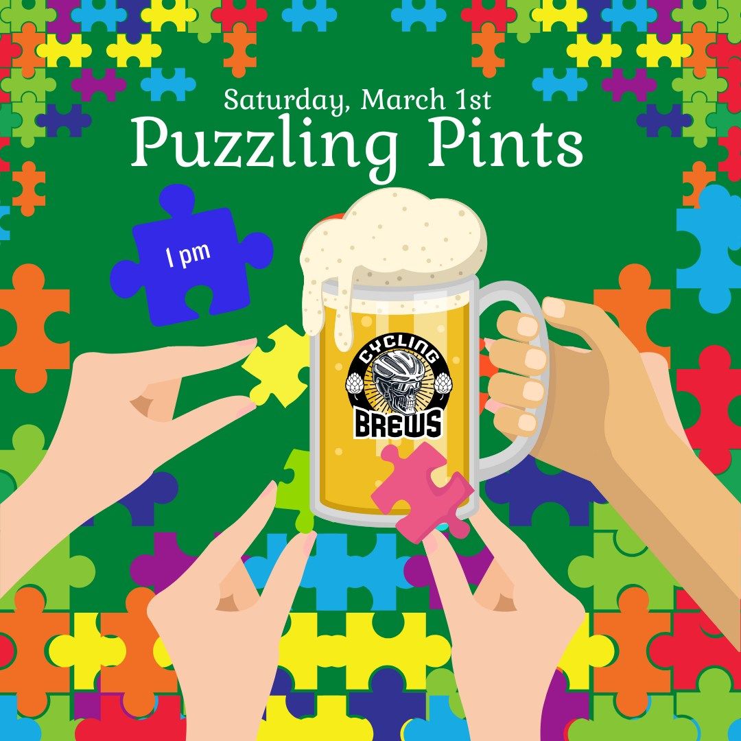 Puzzling Pints!  A FAVORITE Event @ Cycling Brews