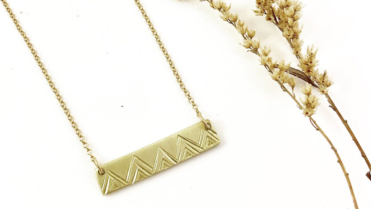 Stamped Bar Necklace