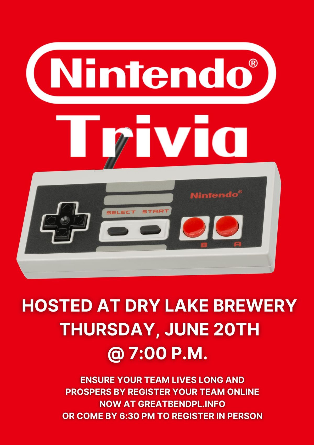 Nintendo Trivia Night @ Dry Lake