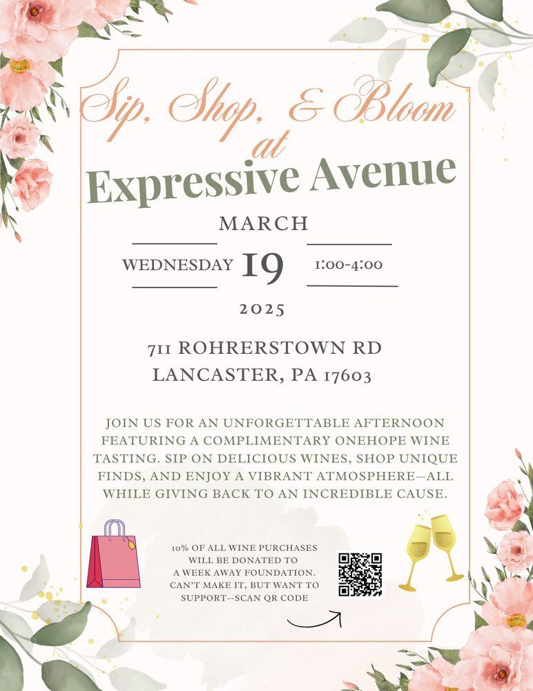 Sip, Shop and Bloom