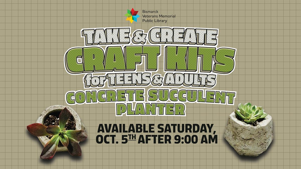 Take and Create Craft Kit: Concrete Succulent Planter