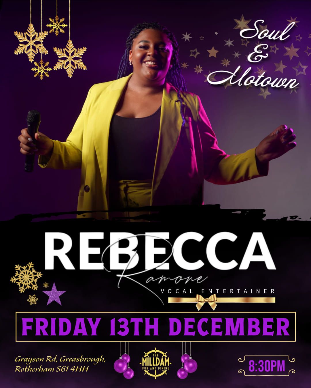 A Night of Soul & Motown With Rebecca Ramone Live At The Mill Dam