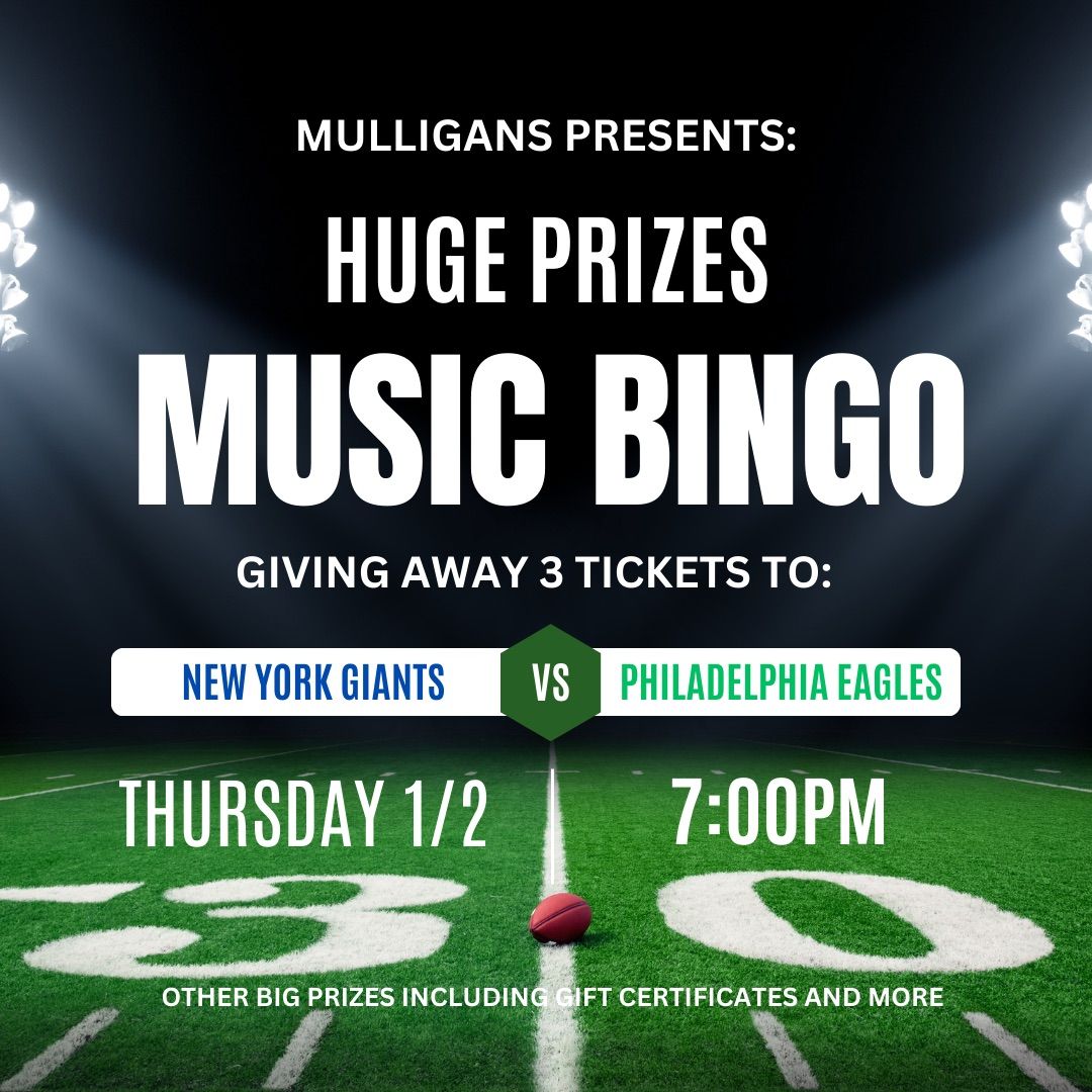 Eagles VS Giants Tickets Awarded During Music Bingo