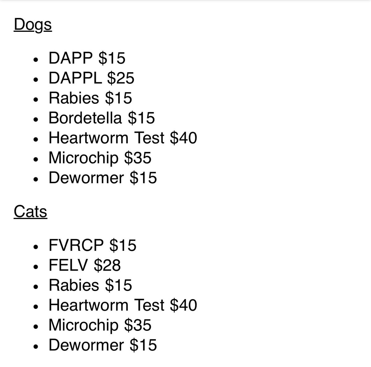 Vaccine & Microchip Drive