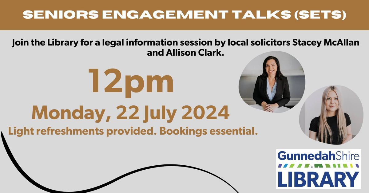 July SETs Talk | Law information session