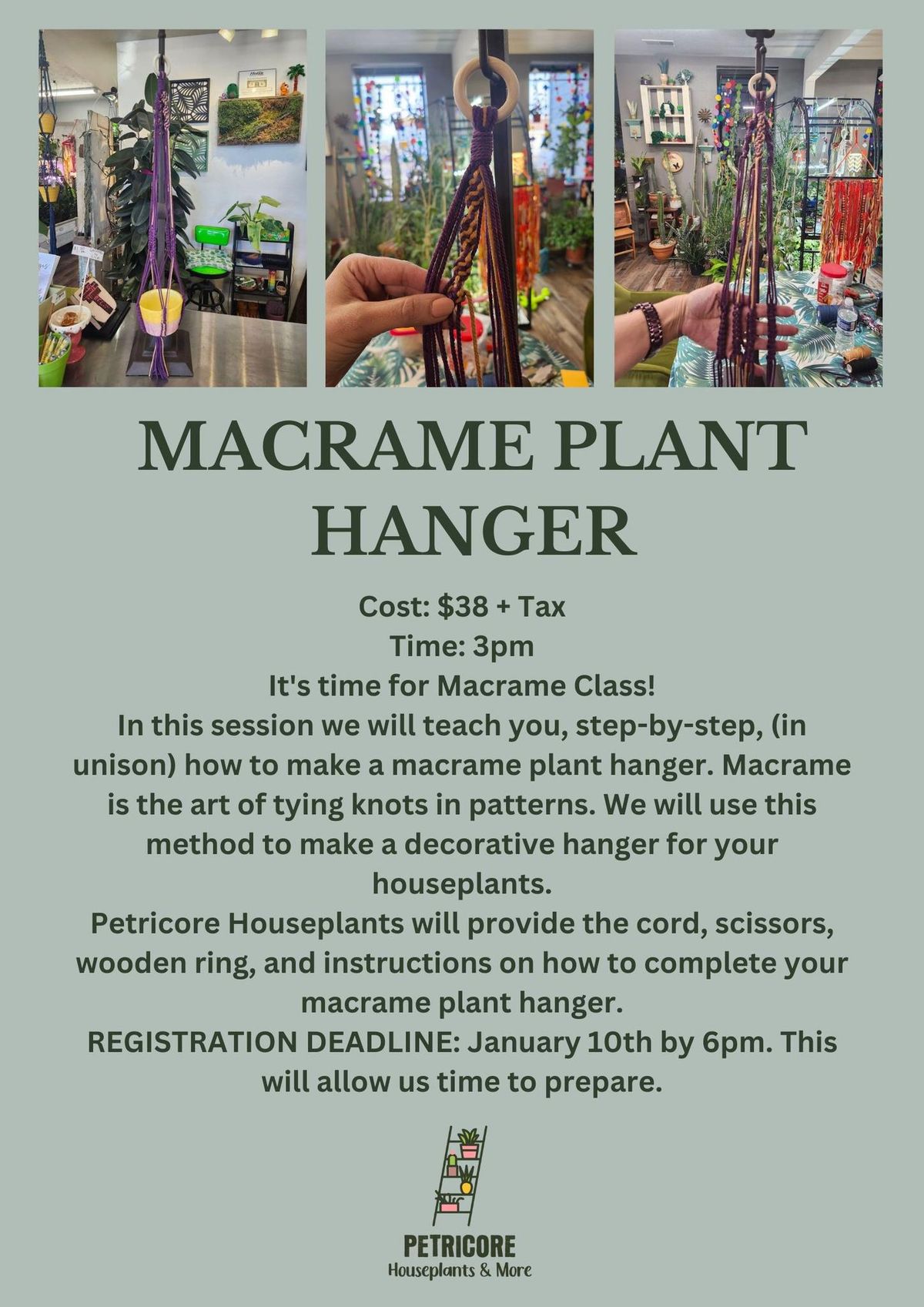 Macrame Plant Hanger Make & Take