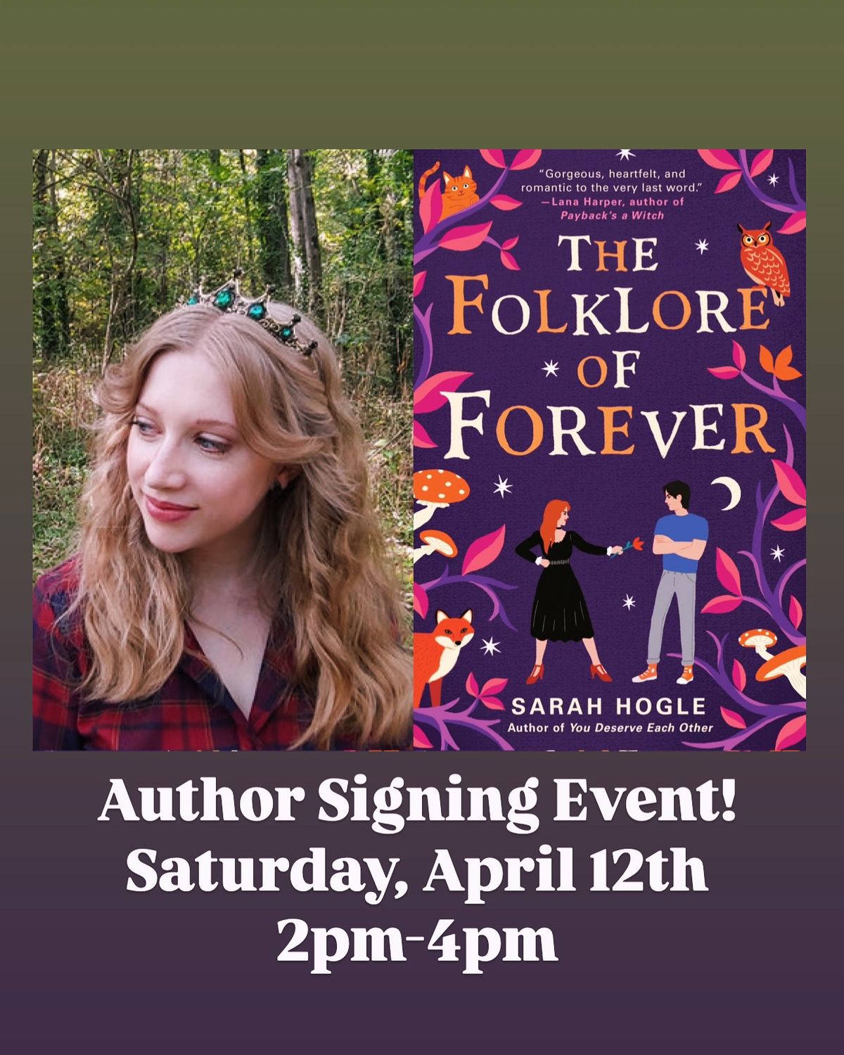 Sarah Hogle In Store Signing \u201cThe Folklore of Forever\u201d