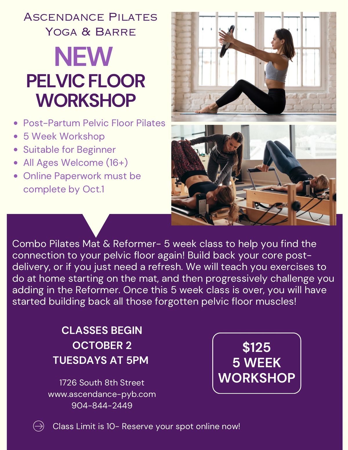 Pelvic floor workshop