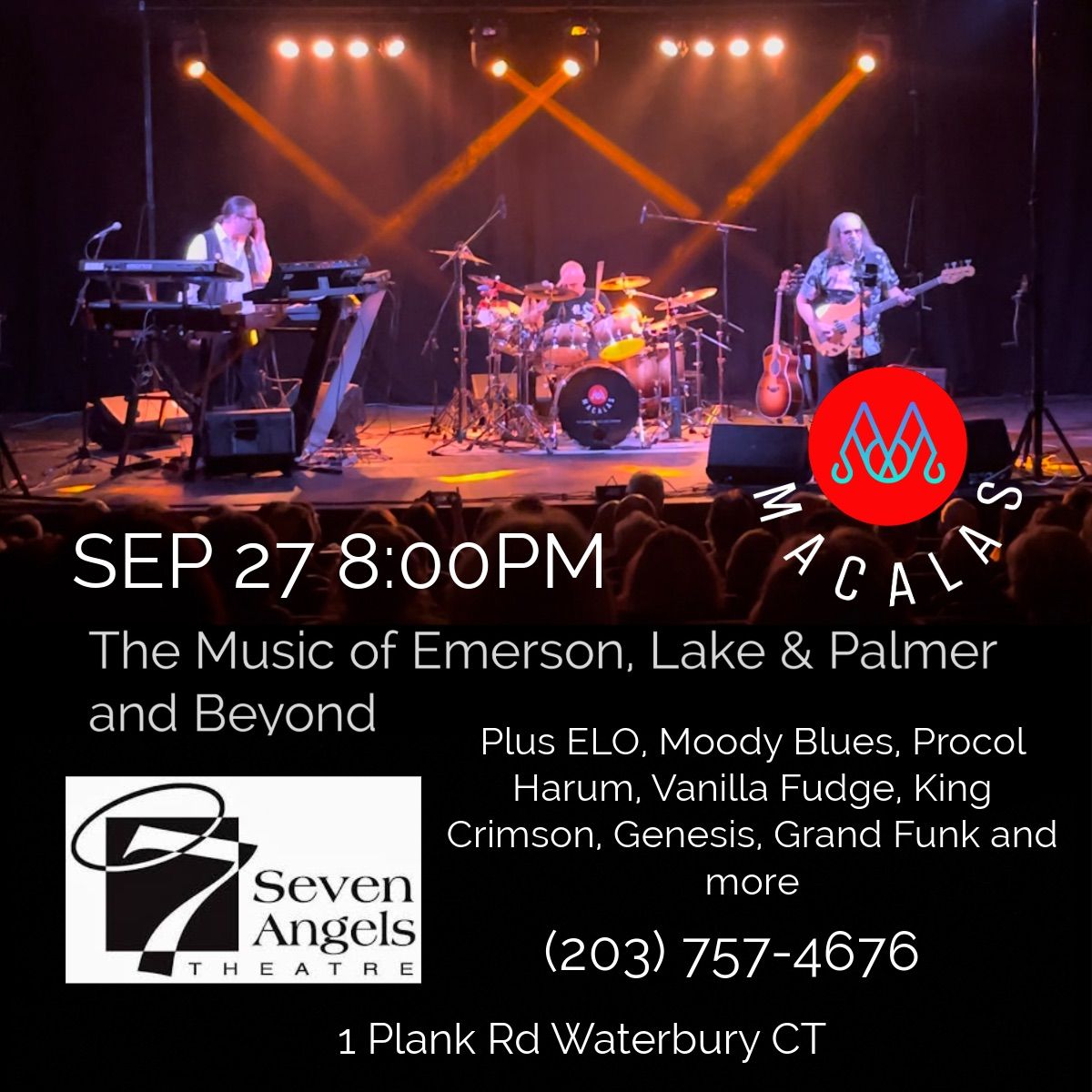 MACALAS - ELP and Beyond at Seven Angels Theater - Waterbury CT