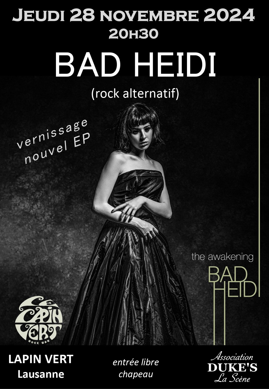 Vernissage Ep de BAD HEIDI (rock alternatif)