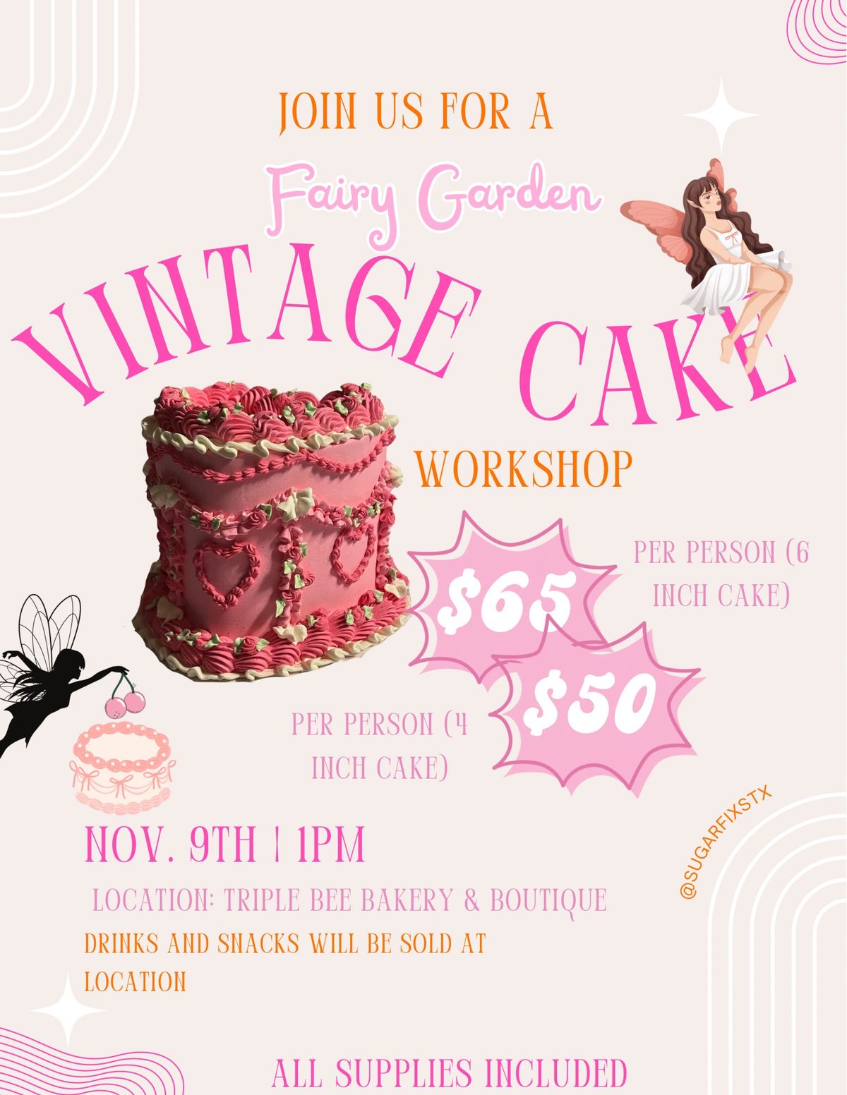 Fairy Garden Cake Workshop