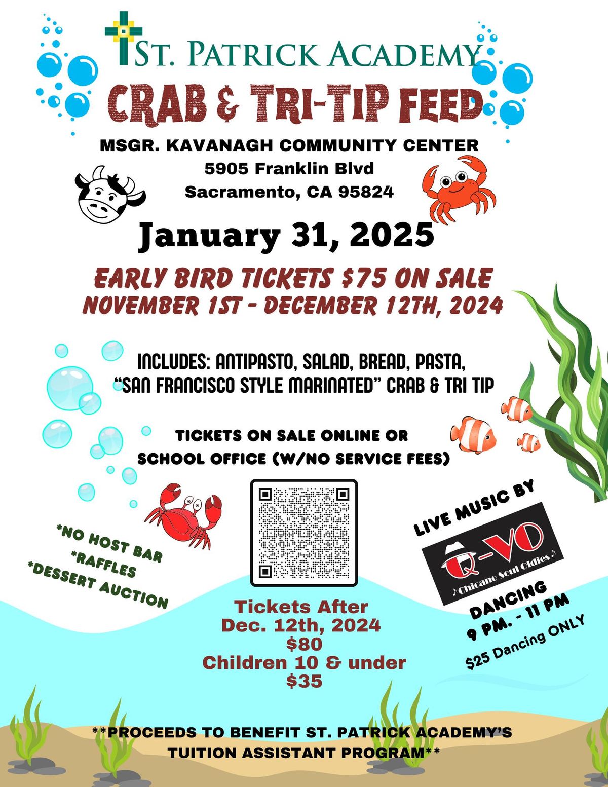 St. Patrick Academy Crab Feed & Tri-Tip Dinner