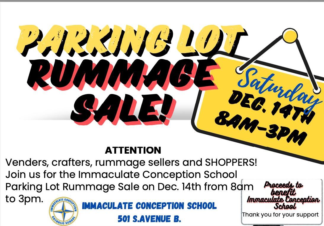 IC School Rummage Sale! 